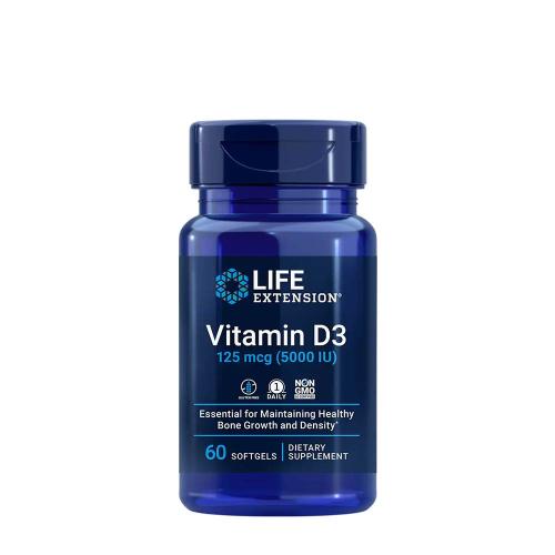 Life Extension Vitamin D3 125 mcg (5000 IU) (60 Capsule moi)