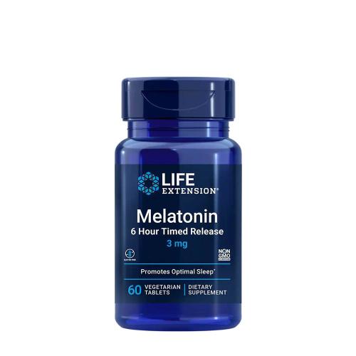 Life Extension Melatonin 6 Hour Timed Release (3 mg) (60 Veg Comprimate)