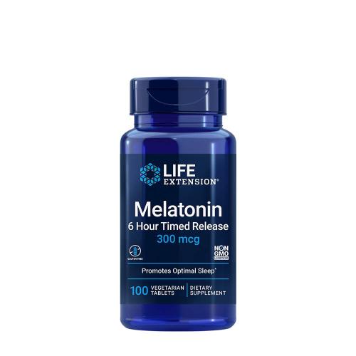 Life Extension Melatonin 6 Hour Timed Release (300 mcg) (100 Veg Comprimate)