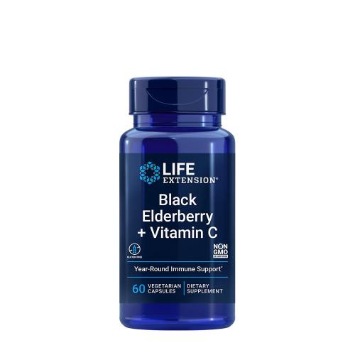 Life Extension Black Elderberry + Vitamin C (60 Capsule Vegetale)