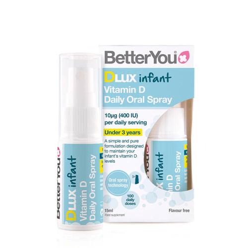 BetterYou Dlux Infant Daily Vitamin D Oral Spray  (15 ml, Fără adaos de aromă)