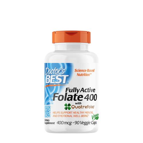 Doctor's Best Fully Active Folate 400 + Quatrefolic 400 mcg (90 Veggie Capsule)