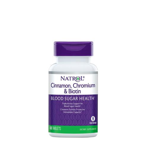 Natrol Cinnamon, Chromium & Biotin (60 Comprimate)