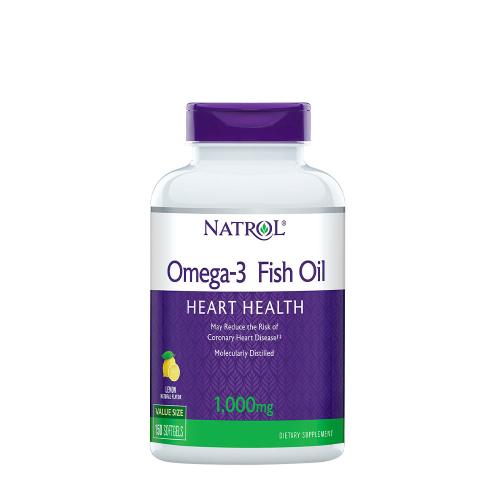 Natrol Omega-3 Fish Oil 1000 mg (150 Capsule moi, Lămâie Naturală)