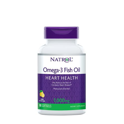 Natrol Omega-3 Fish Oil 1000 mg (90 Capsule moi, Lămâie Naturală)