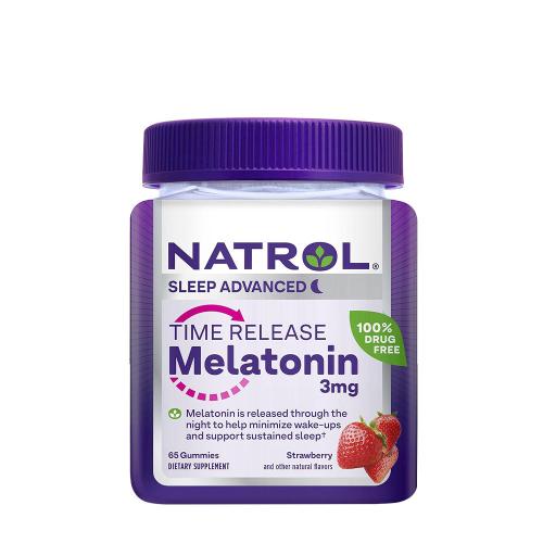 Natrol Melatonin Gummy 3 mg  (65 jeleuri, Căpșuni)