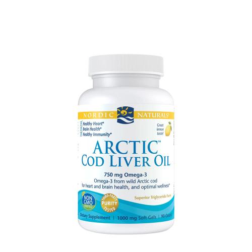 Nordic Naturals Arctic Cod Liver Oil 750 mg (90 Capsule moi, Lămâie)