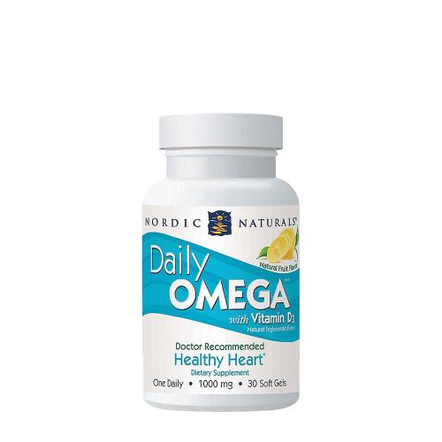 Nordic Naturals Daily Omega With Vitamin D (30 Capsule moi, Aromă Naturală de Fructe)