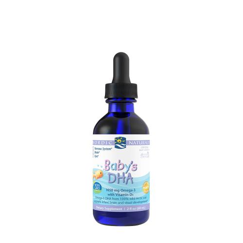 Nordic Naturals Baby's Dha With Vitamin D3 1050 mg (60 ml, Fără adaos de aromă)
