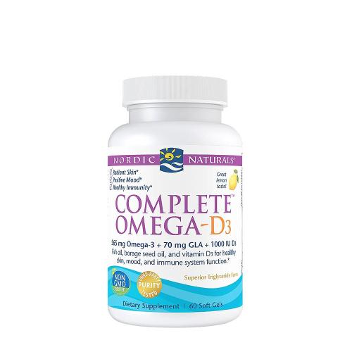 Nordic Naturals Complete Omega-D3 (60 Capsule moi, Lămâie)