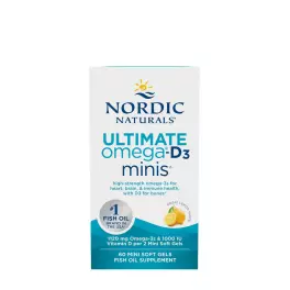   Nordic Naturals Ultimate Omega D3 Minis (60 mini capsule moi, Lămâie)