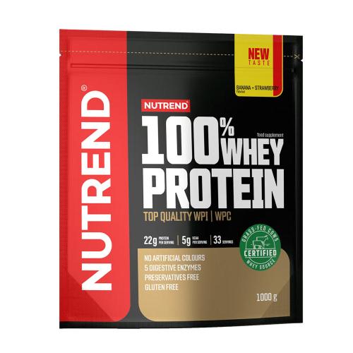 Nutrend 100% Whey Protein (1000 g, Banane și căpșuni)