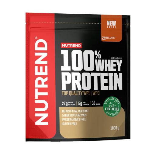 Nutrend 100% Whey Protein (1000 g, Latte cu Caramel)