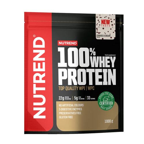 Nutrend 100% Whey Protein (1000 g, Biscuiți cu Ciocolată și Cremă )