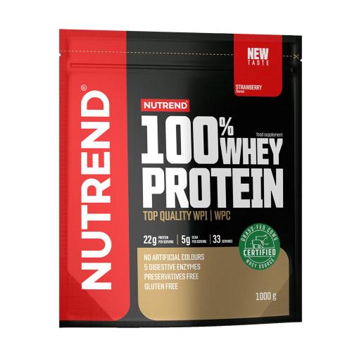 Nutrend 100% Whey Protein (1000 g, Căpșuni)