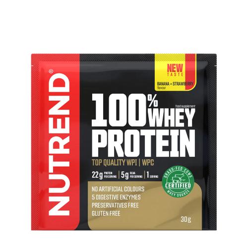 Nutrend 100% Whey Protein (30 g, Banane și căpșuni)
