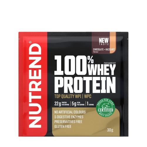 Nutrend 100% Whey Protein (30 g, Ciocolată cu Alune)