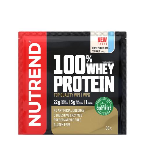 Nutrend 100% Whey Protein (30 g, Cocos cu Ciocolată Albă)
