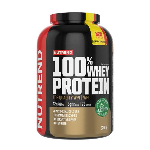 Nutrend 100% Whey Protein (2250 g, Banane și căpșuni)