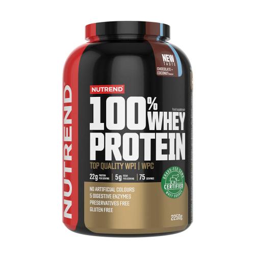 Nutrend 100% Whey Protein (2250 g, Cocos cu Ciocolată)