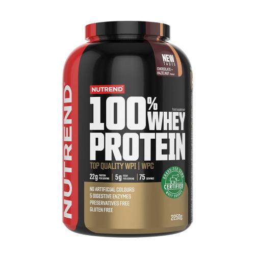 Nutrend 100% Whey Protein (2250 g, Ciocolată cu Alune)