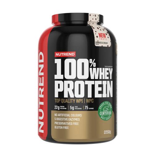 Nutrend 100% Whey Protein (2250 g, Biscuiți cu Ciocolată și Cremă )