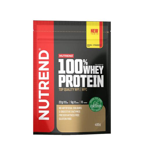 Nutrend 100% Whey Protein (400 g, Banane și căpșuni)