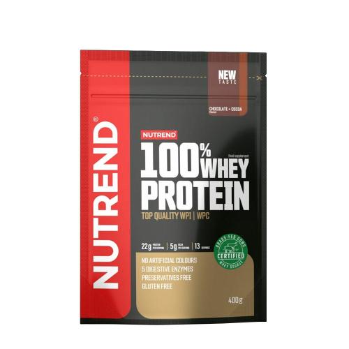 Nutrend 100% Whey Protein (400 g, Ciocolată și cacao)