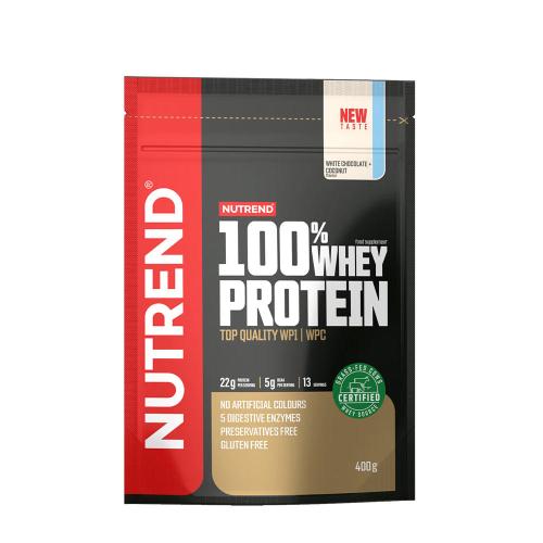 Nutrend 100% Whey Protein (400 g, Cocos cu Ciocolată Albă)