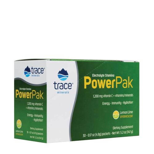 Trace Minerals Electrolyte Stamina Power Pak  (30 Pachet, Lămâie și Lime)