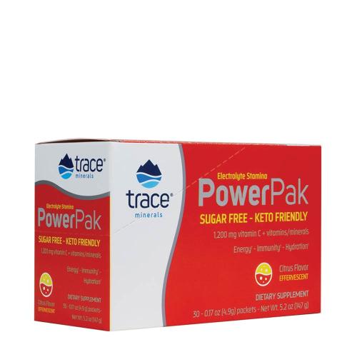 Trace Minerals Electrolyte Stamina Power Pak  (30 Pachet, Citrice)