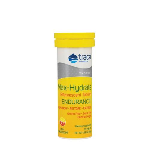 Trace Minerals Max-Hydrate Endurance  (10 Comprimate Efervescente, Citrice)