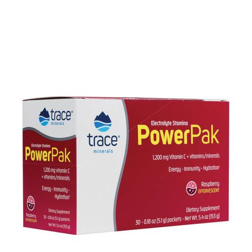 Trace Minerals Electrolyte Stamina Power Pak  (30 Pachet, Zmeură)