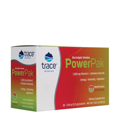 Trace Minerals Electrolyte Stamina Power Pak  (30 Pachet, Pepene Roșu)