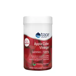   Trace Minerals Apple Cider Vinegar (60 Jeleuri, Căpșuni și Pepene Roșu)