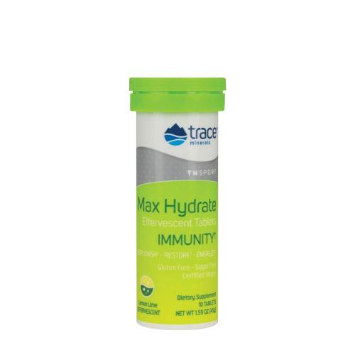 Trace Minerals Max-Hydrate Immunity  (10 Comprimate Efervescente, Lămâie și Lime)