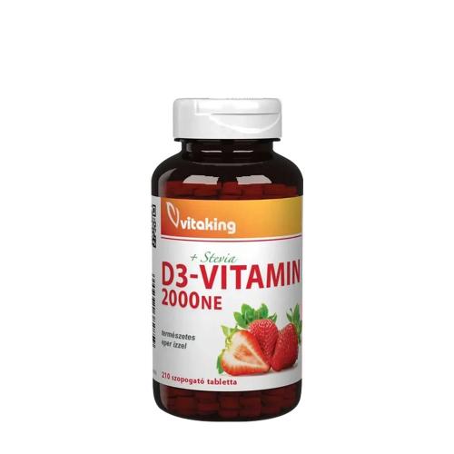 Vitaking Vitamin D3 2000 IU  (210 pastile, Căpșuni)