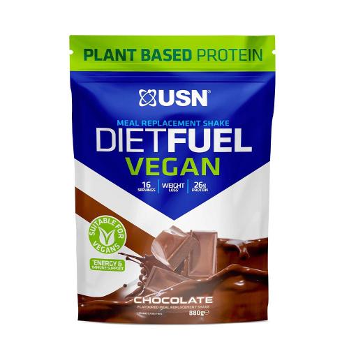 USN Diet Fuel Vegan Meal Replacement Shakes (880 g, Ciocolată)