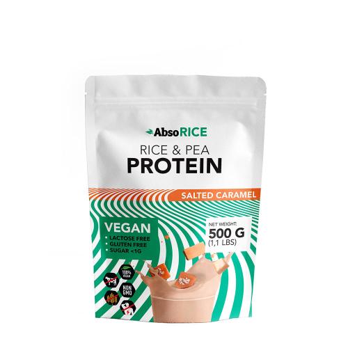 AbsoRICE Rice & Pea Protein - Vegan Protein Powder (500 g, Caramel Sărat)