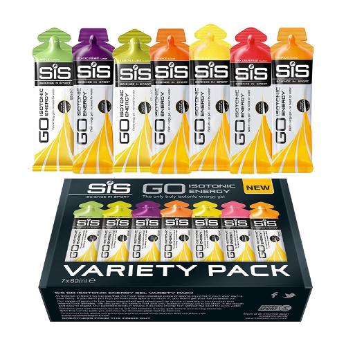 Science in Sport GO Isotonic Energy Gel Variety Pack (7 x 60 ml, Diverse)