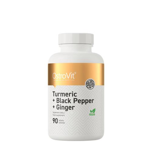 OstroVit Turmeric + Black Pepper + Ginger (90 Comprimate)