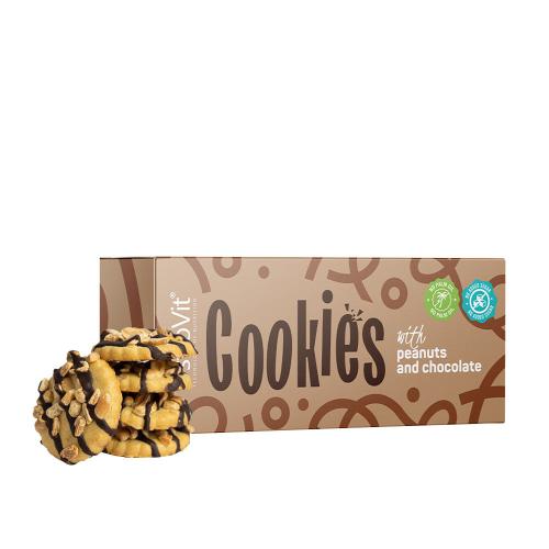 OstroVit Biscuiți cu alune și ciocolată - Cookies with peanuts and chocolate (125 g)