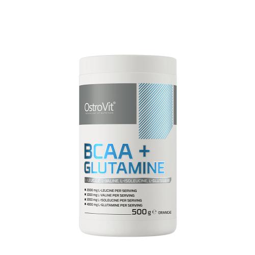 OstroVit BCAA + Glutamină - BCAA + Glutamine (500 g, Portocale)