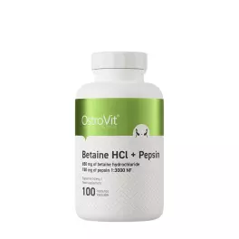   OstroVit Betaina HCL + Pepsină - Betaine HCL + Pepsin (100 Capsule)