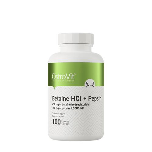 OstroVit Betaina HCL + Pepsină - Betaine HCL + Pepsin (100 Capsule)