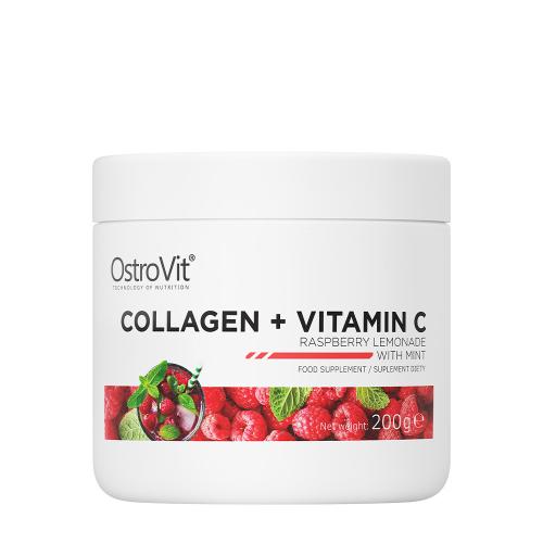 OstroVit Colagen + Vitamina C - Collagen + Vitamin C (200 g, Lemonade de zmeură cu mentă)