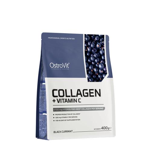 OstroVit Colagen + Vitamina C - Collagen + Vitamin C (400 g, Coacăze Negre)