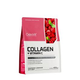   OstroVit Colagen + Vitamina C - Collagen + Vitamin C (400 g, Lemonade de zmeură cu mentă)