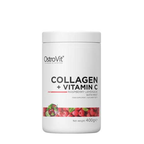 OstroVit Colagen + Vitamina C - Collagen + Vitamin C (400 g, Lemonade de zmeură cu mentă)