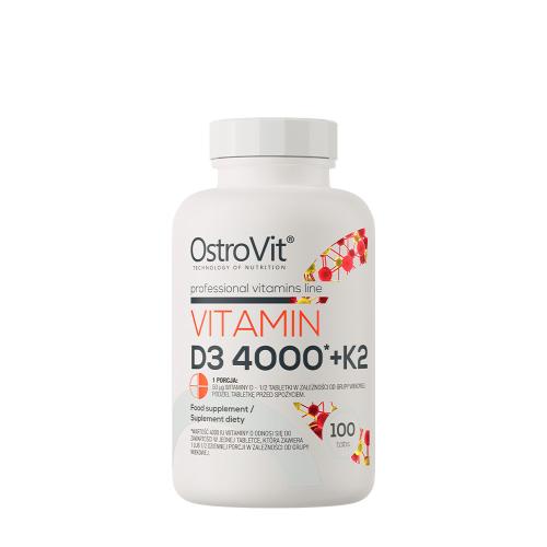 OstroVit Vitamina D3 4000 UI + K2 100 - Vitamin D3 4000 IU + K2 100 (100 Comprimate)